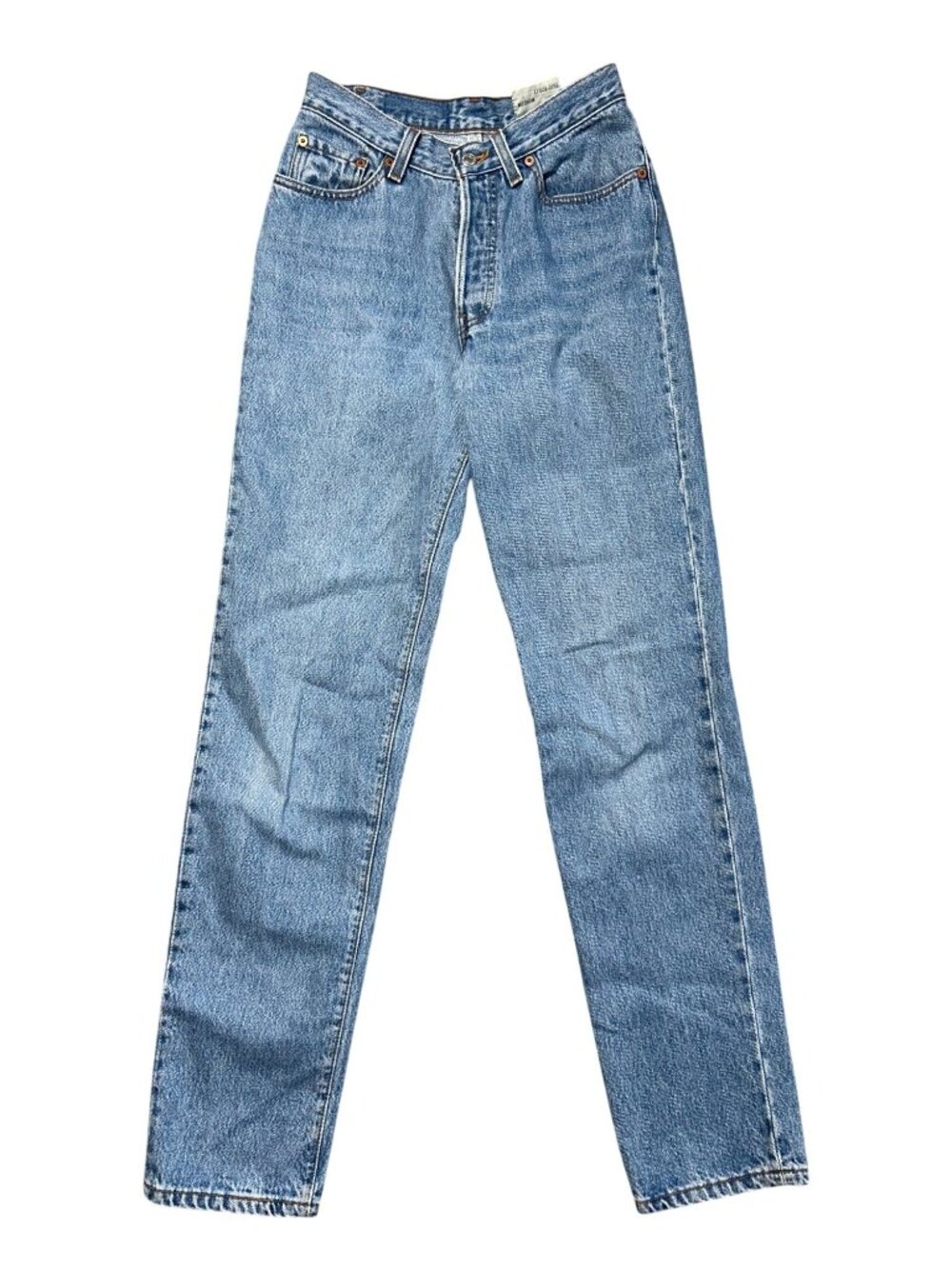 vintage Y2K Levis 501 Women's Sz 7 Wash Straight-Leg Button-Fly Denim Jeans